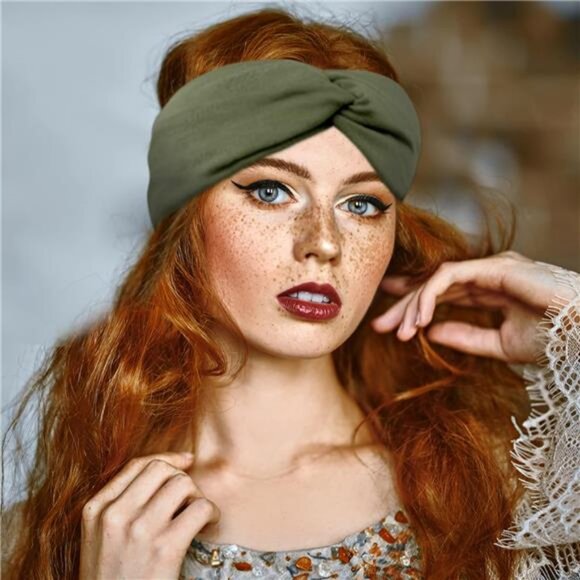 18 Pieces Twist Headbands for Women - Stretchy, Non-Slip Fabric Elastic - Picture 6 of 8